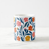 Boho Folk Floral Art, positive Affirmative Gift Kaffeetasse (Mittel)