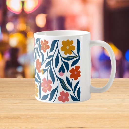Boho Folk Floral Art, positive Affirmative Gift Kaffeetasse