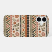 Boho Folk Floral Geometric Seamless Pattern iPhone 16 Hülle (Rückseite (Horizontal))