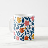 Boho Folk Floral Teacher Geschenk mit Aufhebens Kaffeetasse (Vorderseite Links)