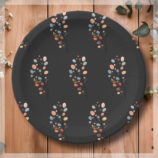 Boho Folk Herbst Herbstleaf Erntedank Pappteller