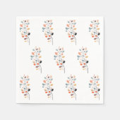 Boho Folk Herbst Herbstleaf Erntedank Serviette (Vorderseite)