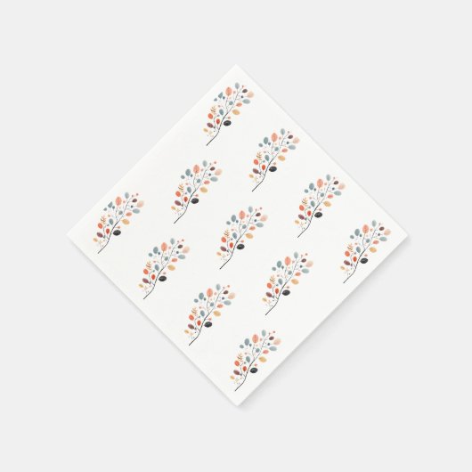 Boho Folk Herbst Herbstleaf Erntedank Serviette (Ecke)