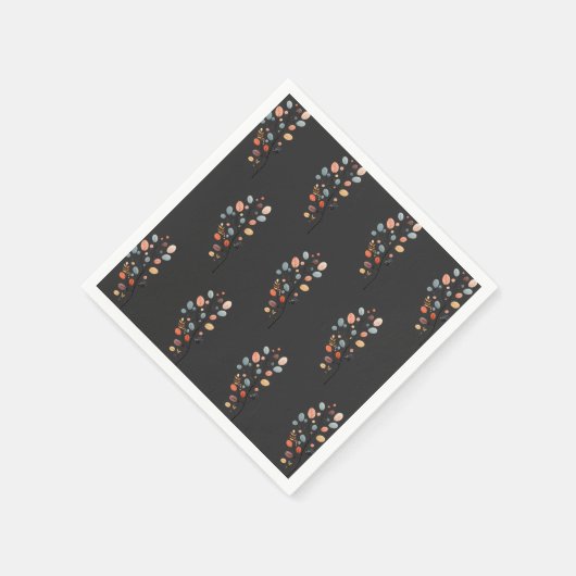 Boho Folk Herbst Herbstleaf Erntedank Serviette (Ecke)