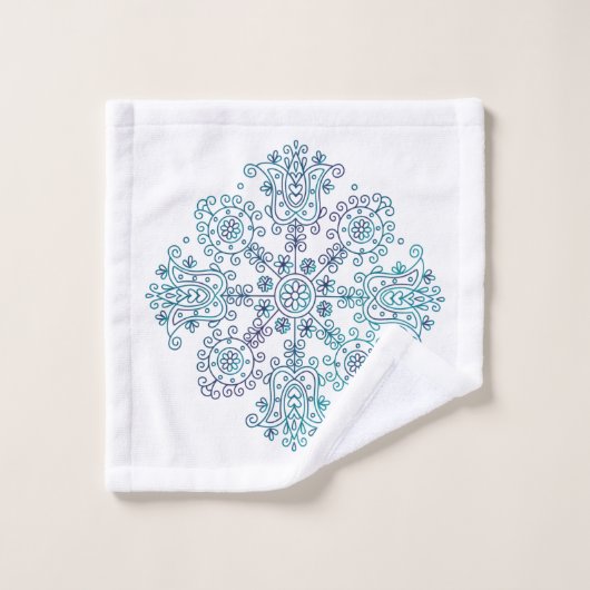 Boho Folk Pattern Badhandtuch Set (Waschlappen)