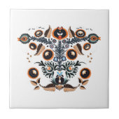 Boho Folk Pattern Fliese (Vorderseite)