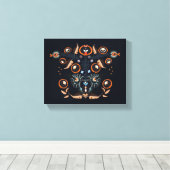 Boho Folk Pattern Leinwanddruck (Insitu (Holzboden))