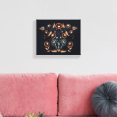 Boho Folk Pattern Leinwanddruck (Insitu (Wohnzimmer))