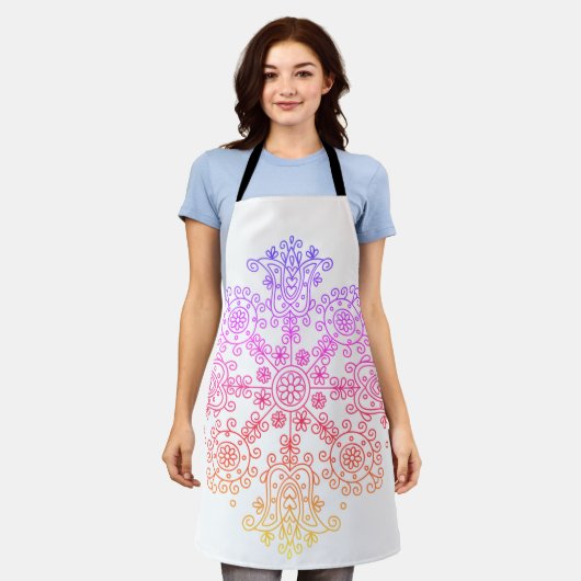 Boho Folk Pattern Schürze (Getragen)
