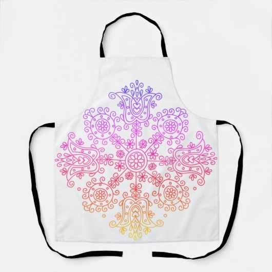 Boho Folk Pattern Schürze (Vorderseite)
