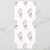 Boho Folk Pumpkin Erntedank Dinner Menu Menükarte (Rückseite)