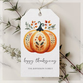 Boho Folk Pumpkin Erntedank Geschenkanhänger