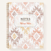 Boho Folk Textile Muster Notizblock (Vorderseite)