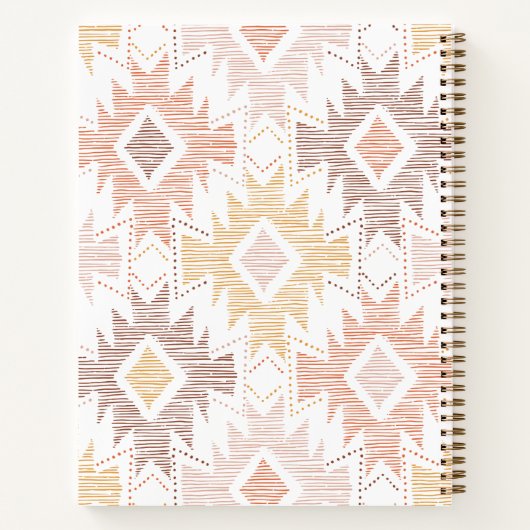 Boho Folk Textile Muster Notizblock (Rückseite)