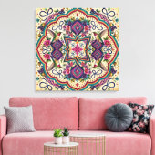Boho-Folk-Wandkunst Leinwanddruck (Insitu (Wohnzimmer))