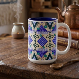 Boho-Folkart Zweifarbige Tasse