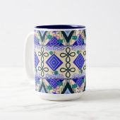 Boho-Folkart Zweifarbige Tasse (Vorderseite Links)