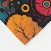 Boho-Folklore-Blumen- und Mandala-Musterdecke Fleecedecke (Ecke)