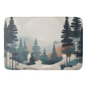 Boho Forest Landscape Artwork Badematte (Vorderseite)