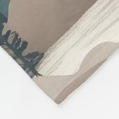 Boho Forest Landscape Artwork Fleecedecke (Ecke)