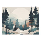 Boho Forest Landscape Artwork Fotodruck (Vorne)