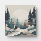 Boho Forest Landscape Artwork Fotoplatte (Vorderseite)