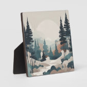 Boho Forest Landscape Artwork Fotoplatte (Vorderseite)