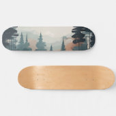 Boho Forest Landscape Artwork Skateboard (Horizontal)