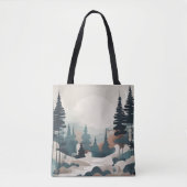 Boho Forest Landscape Artwork Tasche (Vorderseite)