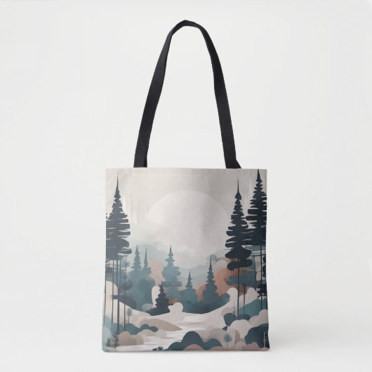 Boho Forest Landscape Artwork Tasche (Vorderseite)