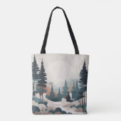 Boho Forest Landscape Artwork Tasche (Rückseite)