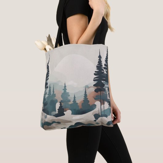 Boho Forest Landscape Artwork Tasche (Von Nahem)
