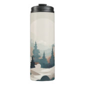 Boho Forest Landscape Artwork Thermosbecher (Vorderseite)