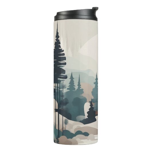 Boho Forest Landscape Artwork Thermosbecher (Nach links gedreht)