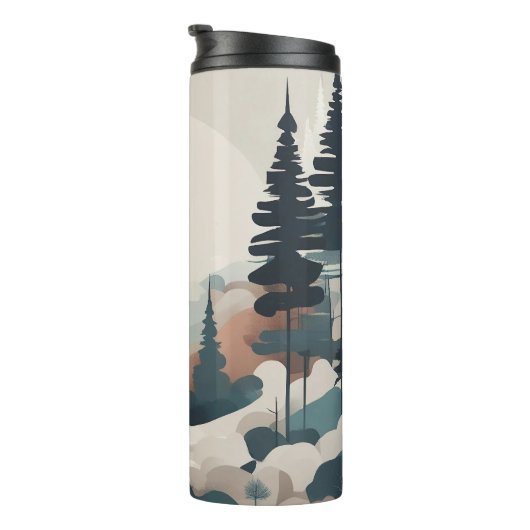Boho Forest Landscape Artwork Thermosbecher (Nach rechts gedreht)