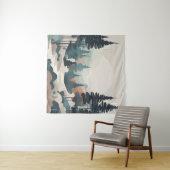 Boho Forest Landscape Artwork Wandteppich (Beispiel (Horizontal))