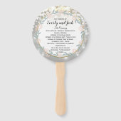 Boho Forest Mason Jar Pink Gold Wedding Program Fächer (Vorderseite)