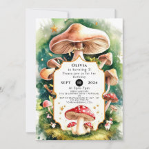 Boho Forest Mushroom Birthday