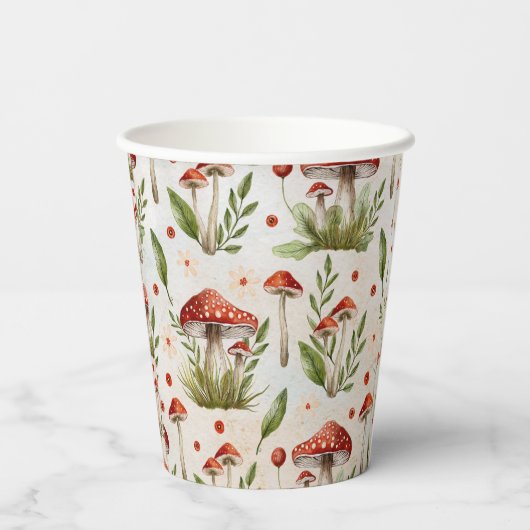 Boho Forest Woodland Animals Fall Baby Dusche Pappbecher (Rückseite)