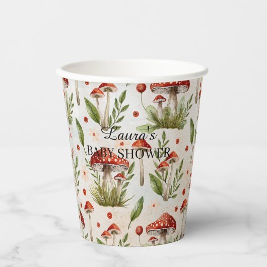 Boho Forest Woodland Animals Fall Baby Dusche Pappbecher (Vorderseite)