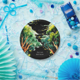 Boho Forest Woodland Geburtstag Pappteller