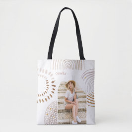 Boho Formen und Name mit Foto Arch Tasche