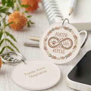 Boho Foster Hero – Herzliches Geschenk für Tierret Schlüsselanhänger