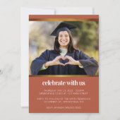 Boho Foto Abschluss Einladung (Vorderseite)