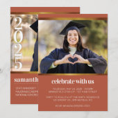 Boho Foto Abschluss Einladung (Vorne/Hinten)