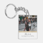 Boho Foto Best Friends Forever Schlüsselanhängers Schlüsselanhänger (Vorderseite links)