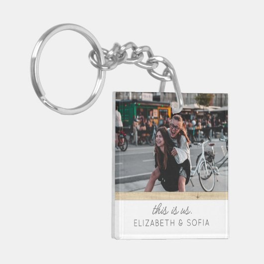 Boho Foto Best Friends Forever Schlüsselanhängers Schlüsselanhänger (Vorderseite links)