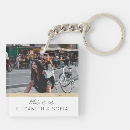 Boho Foto Best Friends Forever Schlüsselanhängers Schlüsselanhänger (Rückseite)