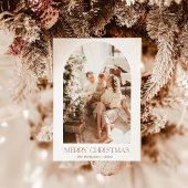 Boho Foto Christmas Card | Terracotta Holiday Einladung