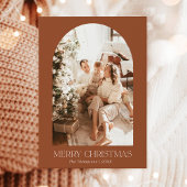 Boho Foto Christmas Card | Terracotta Holiday Einladung